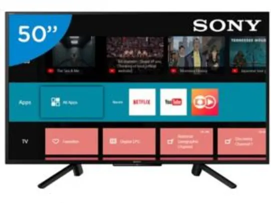 Smart TV LED 50” Sony KDL-50W665F Full HD - Wi-Fi HDR 2 HDMI 2 USB