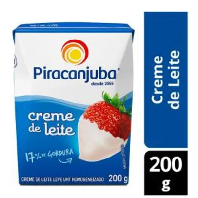 (Frete Grátis Amazon Prime) Creme de Leite Piracanjuba - 200g