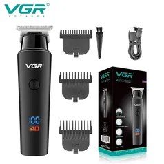 [3 UNIDADES] VGR V-933/V-937 Hair Trimmer Profissional Aparadores elétricos Cordless Hair Clipper recarregável Display LED