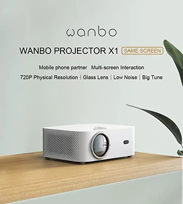 Projetor Xiaomi Wanbo X1 - Smart Home - WiFi - Compatível com Smartphone - Mini Cinema