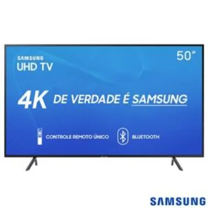 Smart TV 4K Samsung LED 50”, HDR Premium, Controle Remoto Único e Wi-Fi - UN50RU7100GXZD - SGUN50RU7100_PRD | R$1999