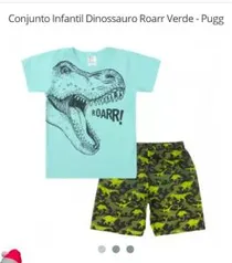 Conjunto Infantil Dinossauro Roarr Verde - Pugg