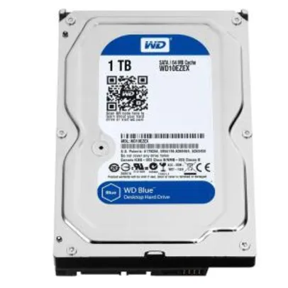 HD WD Blue, 1TB, 3.5´, SATA - WD10EZEX R$ 289