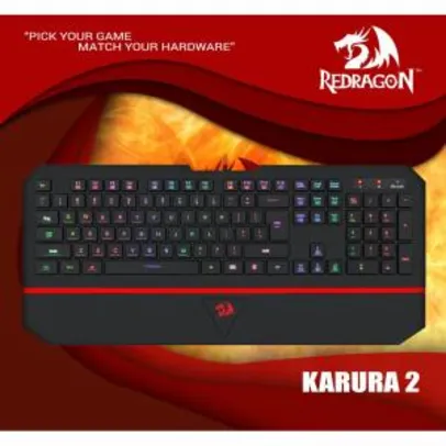 Teclado Redragon Gamer Karura 2 K502 RGB, ABNT-2, Black | R$ 132