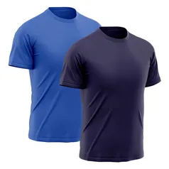 Kit 2 Camisetas Masculina Manga Curta Dry Fit Proteção Solar UV Academia Treino Camisa