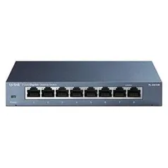 Switch 8 portas Gigabit TP-Link SG108 - R$ 105