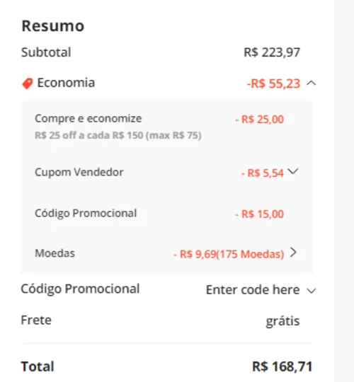 Imagem na descrição da promoção