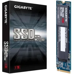SSD Gigabyte, 1TB, M.2, PCIe, NVMe, Leituras: 2500Mb/s e Gravações: 2100Mb/s R$865