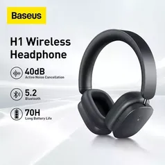 Fone de ouvido Baseus H1 com cancelamento de ruído | 70h de bateria | Bluetooth 5.2 