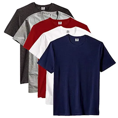 [Prime] Kit 05 Camisetas Lisas 100% Algodão Premium | R$120