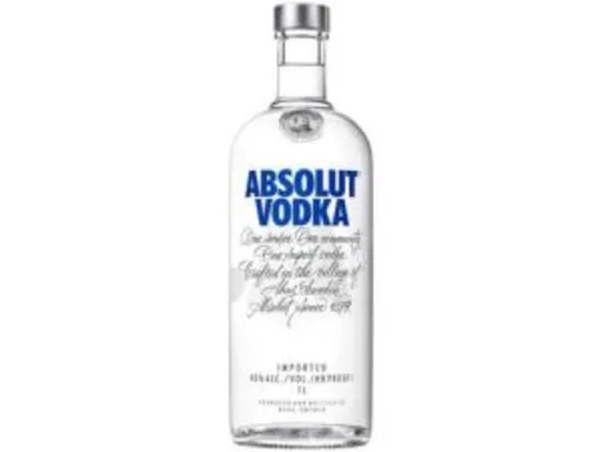 [APP - R$ 25 de Volta] Vodka Absolut de 1 L | R$90