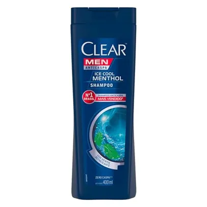 [+ por - R$16,91] Clear Shampoo Men Anticaspa Ice Cool Menthol 400Ml