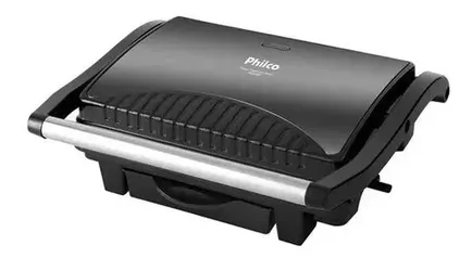 Sanduicheira E Grill Press Philco Inox Vermelha/preta 1200w