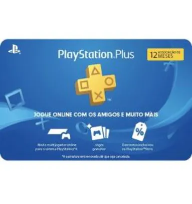 [AME R$135] Gift Card Playstation Plus 12 meses R$149
