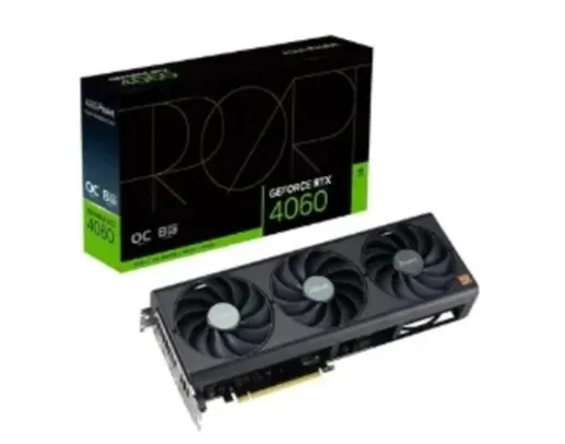 Placa de Vídeo RTX4060 ProArt OC Edition ASUS NVIDIA GeForce, 8GB GDDR6, DLSS, Ray Tracing, G-Sync - 90YV0JM0-M0NA00