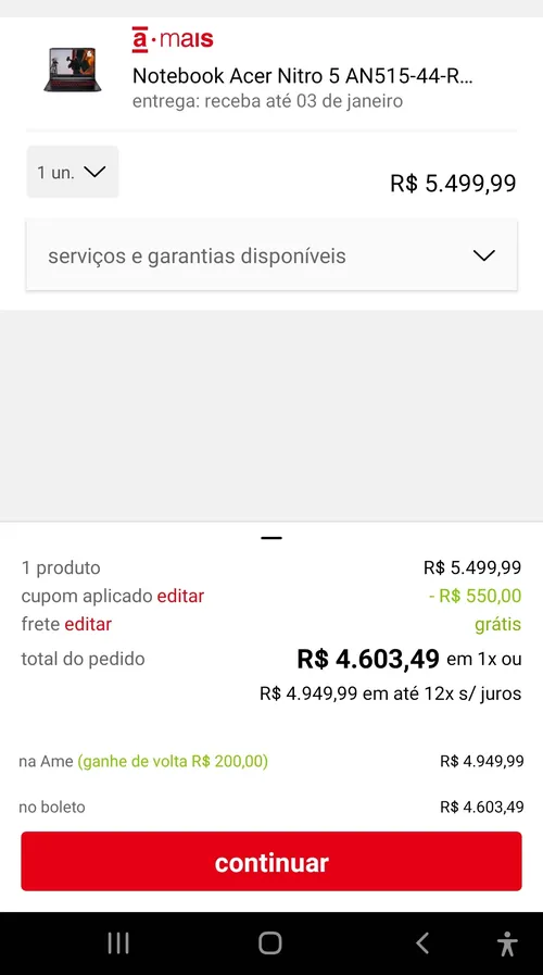 Imagem na descrição da promoção