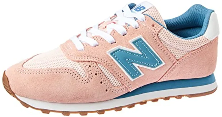 Tênis New Balance 373, Feminino, Rosa/Azul, 34