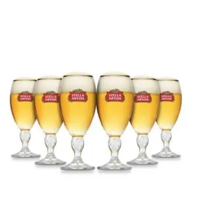 [Empório da Cerveja] Cálice Stella Artois 250ml Caixa com 6 unidades - R$79