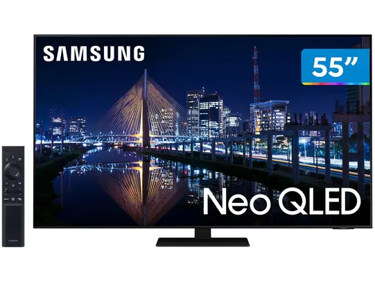 Smart TV 55” 4K NEO QLED Mini Led Samsung 55QN85A - 120hz Som em Movimento Processador AI - TV 4K Ultra HD - Magazine Luiza