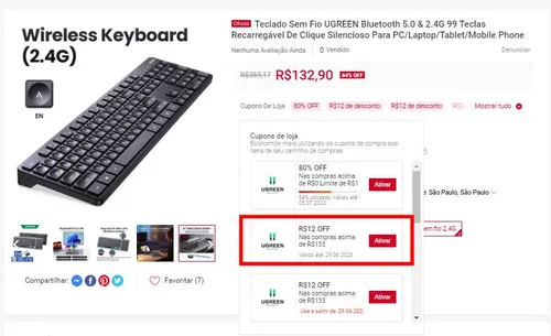 Imagem na descrição da promoção