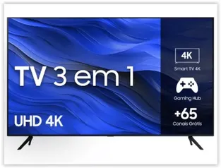 Smart TV Samsung 65" UHD 4K 65CU7700 2023, Processador Crystal 4K, Gaming Hub Tela sem Limites 65"