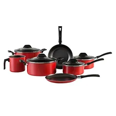 [Prime] Conjunto de Panelas Brinox Garlic Vermelho | R$180