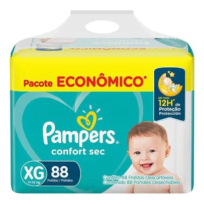 [Leve 3] Fralda Pampers Confort Sec XG 88 Unidades