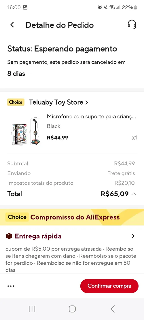 Imagem na descrição da promoção