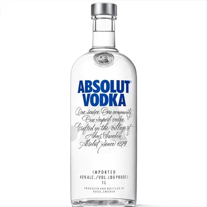Saindo por R$ 56: Vodka Sueca Absolut Original - 1L | R$56 | Pelando