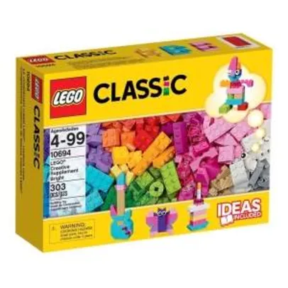 [Ponto Frio] Lego Classic - Suplemento Criativo e Colorido 303 peças de R$ 119,98 por R$ 99,00