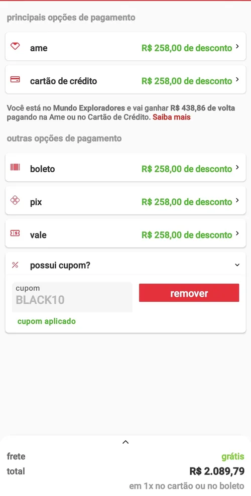 Imagem na descrição da promoção