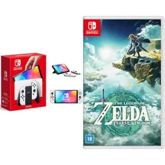 Console Nintendo Switch OLED Branco + The Legend of Zelda - Tears of Kingdom