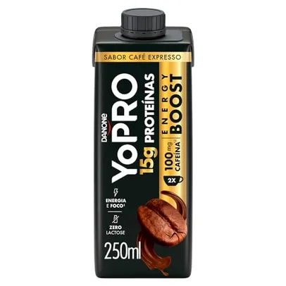 [Recorrência] [Leve 5 pague 4] YoPRO Energy Boost Cafeína UHT Expresso 15g Proteínas 250ml