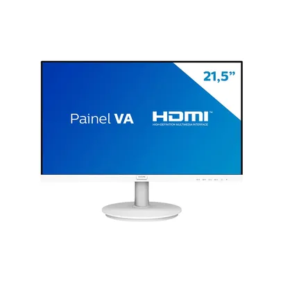 Foto do produto Monitor Philips Led 21.5 HDMI Vga 221V8LW Branco