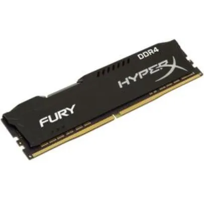 Memória HyperX Fury, 8GB, 2400MHz, DDR4, CL15, Preto - HX424C15FB2/8 - R$230
