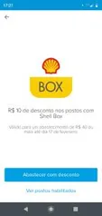 [Usuários Selecionados] R$10 OFF em um abastecimento de R$40 no ShellBox pelo Mercado Pago