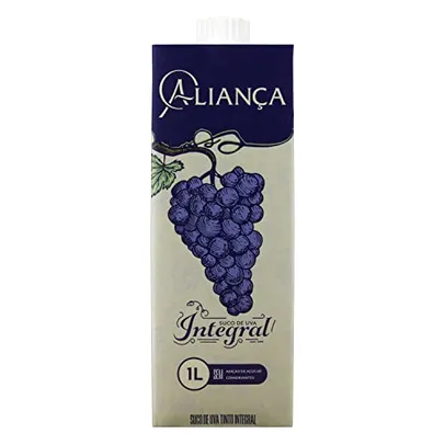 [Super R$8,99] Suco De Uva Tinto Integral Alianca Tp Cx 1 Lt