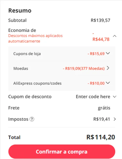 Imagem na descrição da promoção