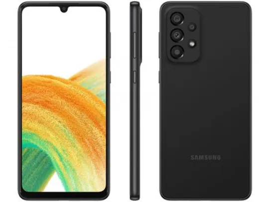 Smartphone Samsung Galaxy A33 128GB Preto 5G - 6GB RAM 6,4” Câm. Quádrupla + Selfie 13MP 