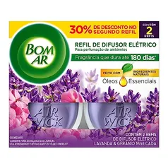 Air Wick Bom Ar - Refil Difusor Elétrico Lavanda Embalagem Promocional.