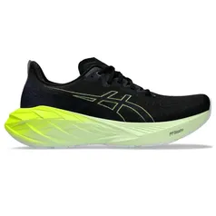 [Com CashbackR$618,00] Tênis ASICS Novablast 4 - Masculino - Preto com Verde