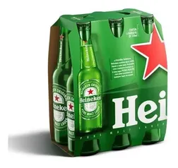 [Leve 7] Pack Cerveja Heineken Long Neck Garrafa 330ml - 6 Unidades