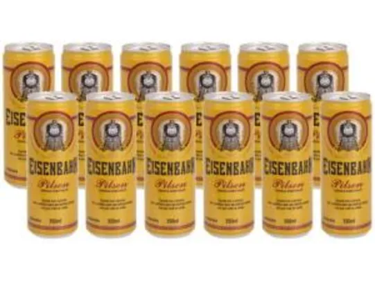 [MagaluPay - R$10 de volta] Cerveja Eisenbahn Pilsen 12 Unidades - 350ml | R$36