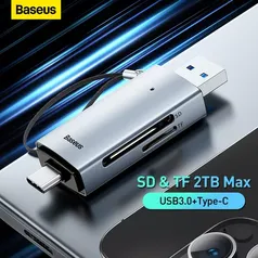 Baseus Card Reader Usb 2-in-1 Multi 104mb/s Usb 3.0 & Type C To Sd Micro Sd Tf Memory