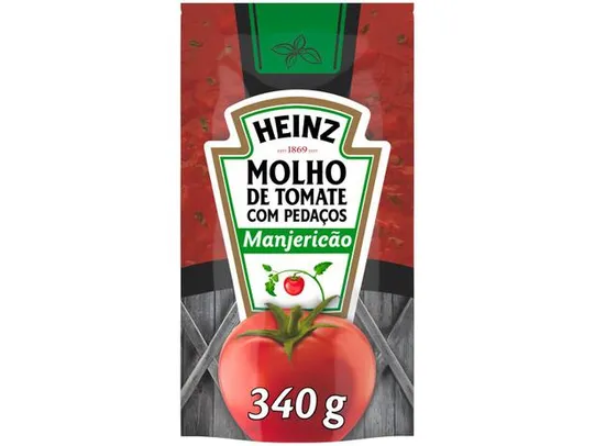 (CLIENTE OURO) Molho de tomate Heinz Manjericão - 340gr | R$1,25
