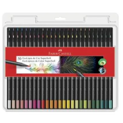 Lápis de Cor, Faber-Castell, EcoLápis Supersoft, 120750SOFT, 50 Cores