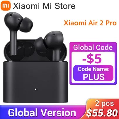 Fone de Ouvido com Cancelamento de Ruido Xiaomi air2 Pro