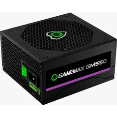 Fonte Gamemax GM550 550W, 80 Plus Bronze, PFC Ativo, Black