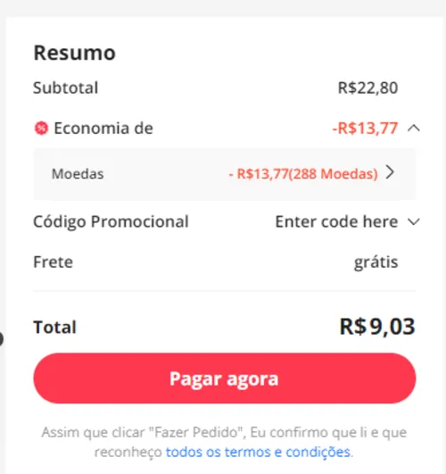 Imagem na descrição da promoção