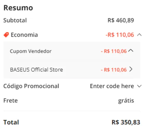 Imagem na descrição da promoção